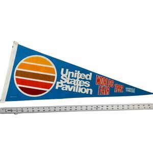 World's Fair 1982 Knoxville TN United States Pavilion Felt Pennant Lrg 30" x 12"